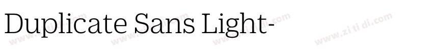 Duplicate Sans Light字体转换